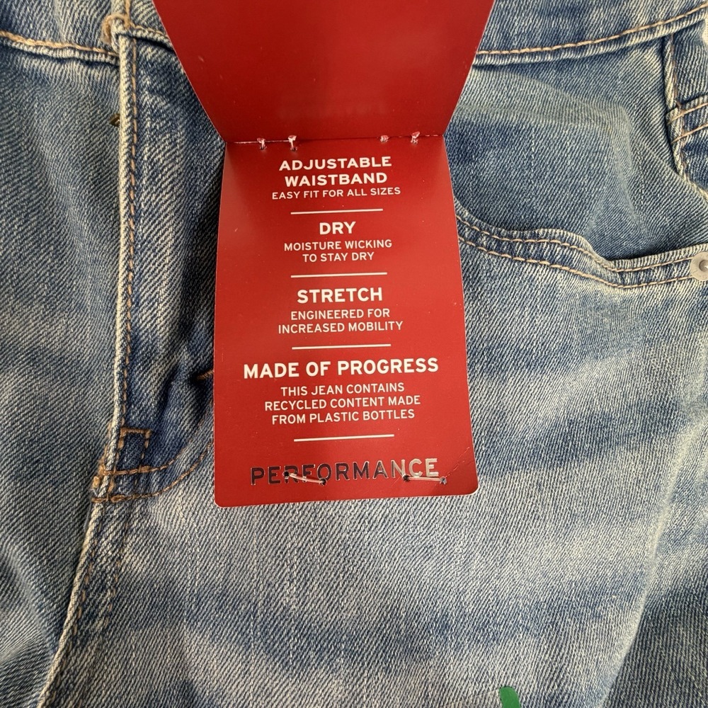 New Levis 514 Straight Regular Fit Jeans Boys Sz 16 28x30 Adjust Waist Denim NWT - Picture 5 of 8